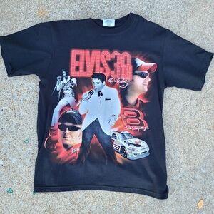 Y2K Nascar Racing Chase T-shirt Medium Dale Earnhardt Jr’s Elvis Presley 30th
